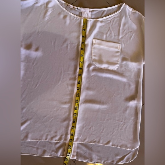 Maria Filo White Short Sleeve Top Size M full buttons at the back - Picture 6 of 16